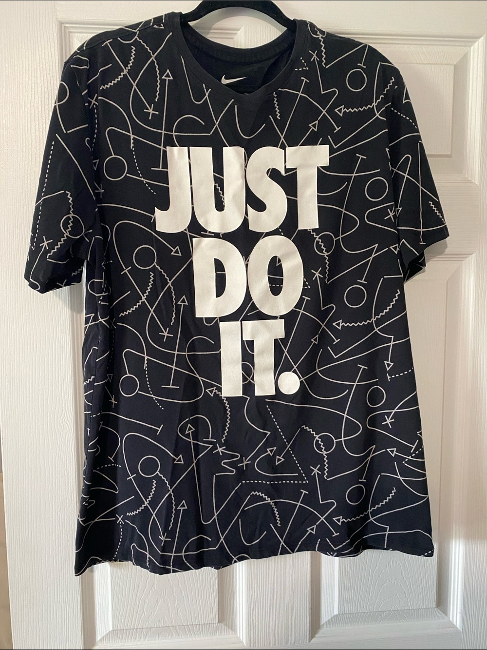 Nike Black Tee with White 'JUST DO IT.' Graphic